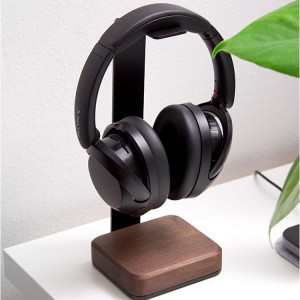 Wood Metal Wireless Bluetooth Earphone Display Stand Headphone Stand