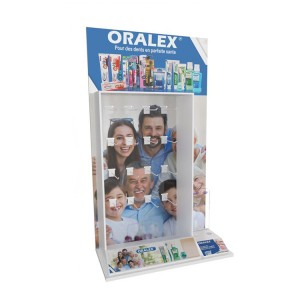 Acrylic Countertop Shaving Brush Display Tooth Paste Brush Display Stand