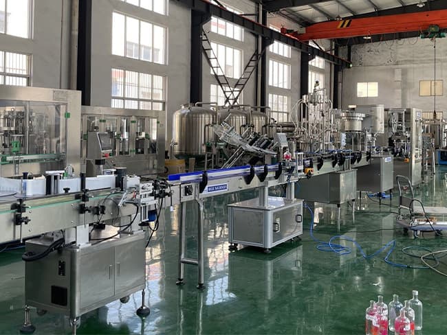 Liquor filling capping labeling line for Kuwait customer