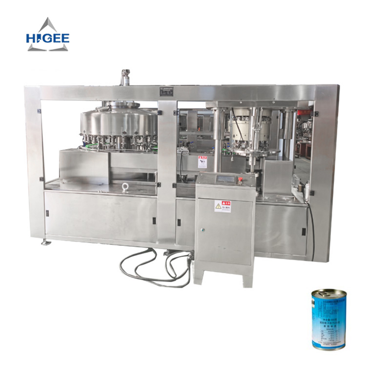 Chinese Professional Jar Filling Machine - Automatic canned coconut milk filling seaming machine – Higee