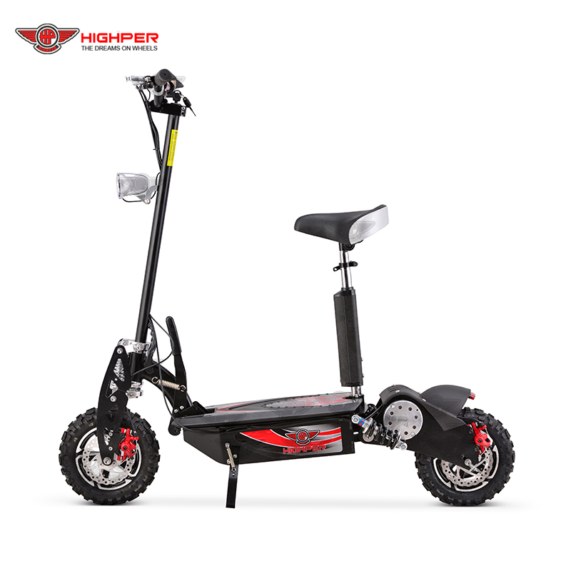 2 wheels 1000W 1600W foldable electric scooter with front lights
