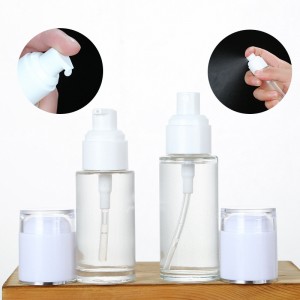 Luxury Skin Care Jar 100ml Empty Frosted Cosmetic Packaging Glass Cosmetic Lotion Pump Bottles