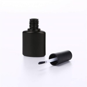 8ml Black Oval Empty Gel Nail Polish Glass Bottle with Brush