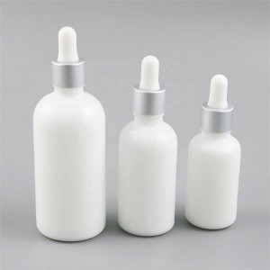 White Porcelain Glass Dropper Bottle