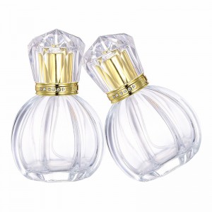 Luxury 50ml Round Empty Clear Glass Cristal Perfume Bottles