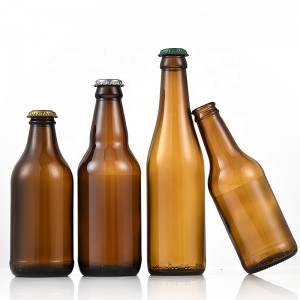 Empty 330ml 500ml 640ml 1000ml amber clear blue glass beer bottle