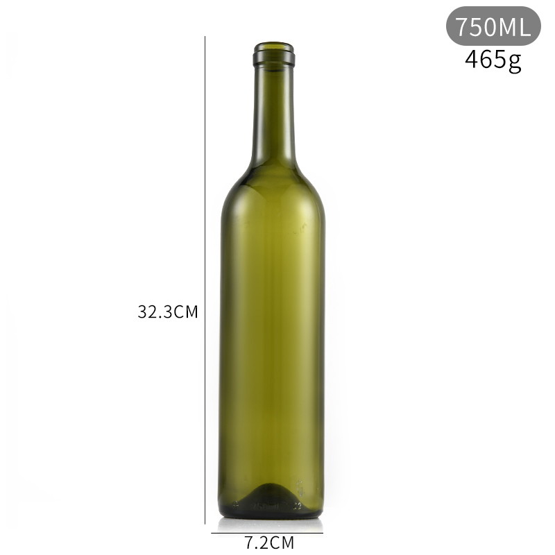 China Factory for Pill Plastic Containers - Dark Green 750ml Glass Red Wine Bottle – Highend