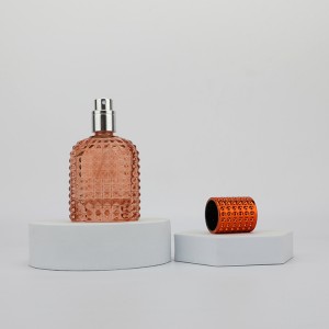 Wholesale 30ml 50ml luxury glass perfume bottle with alloy cap