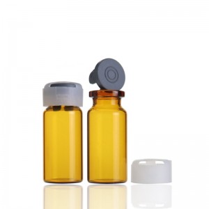 Mini Amber Borosilicate Small Glass Vial With Tearing Off Cap