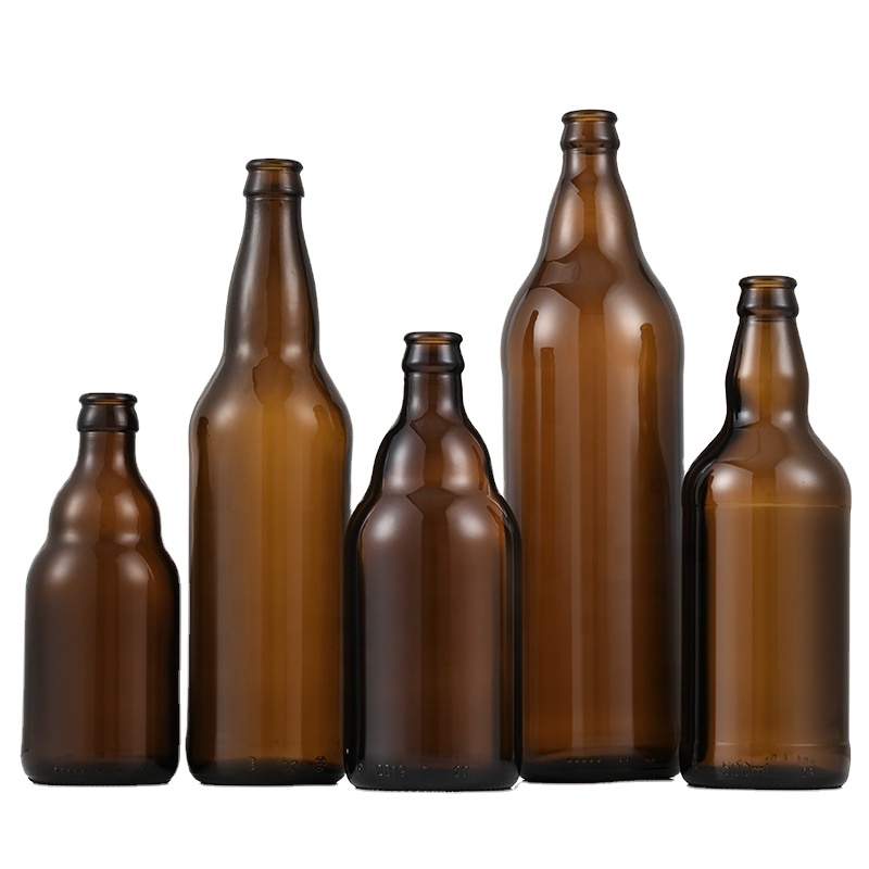 Personlized Products 2 Oz Boston Round Glass Bottles - Empty 330ml 500ml 640ml 1000ml amber clear blue glass beer bottle – Highend