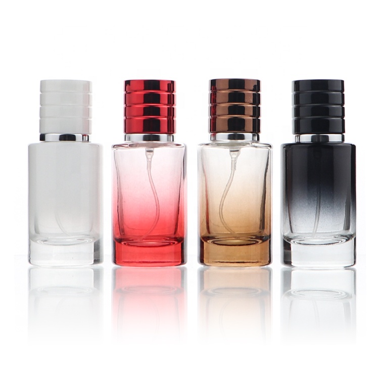 Factory wholesale Red Square Bottle Perfume - Empty Colorful OEM glass 100ml perfume bottles with pump sprayer – Highend