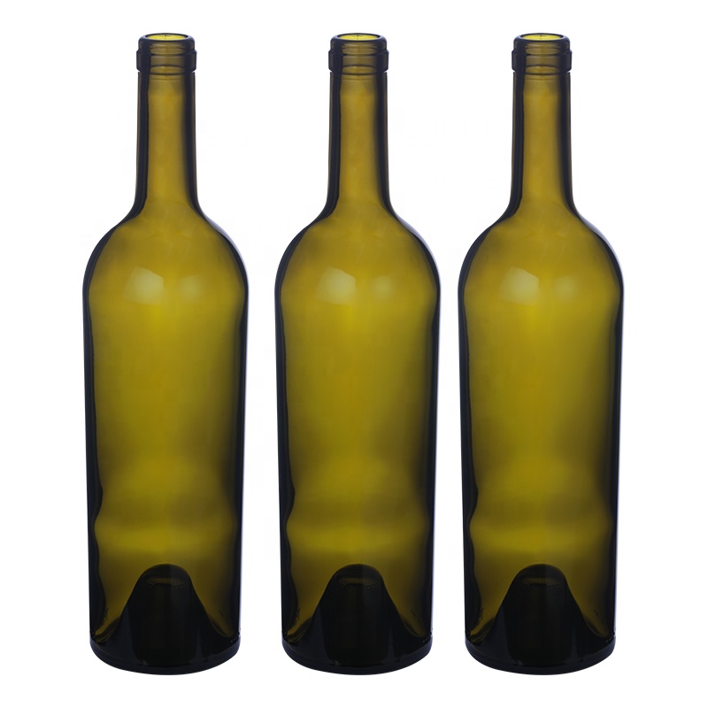 100% Original Factory 50 Ml Glass Bottles  Unique Design 750ml 880g Cork Finished Wide Shoulder Glass Red Wine Bottle Bordeaux Bottle – Highend