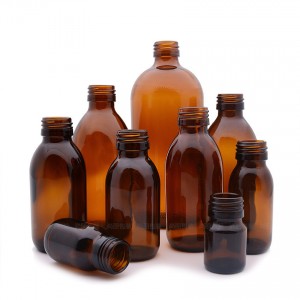 200ml 250ml amber glass bottle for syrup glass medicine bottle