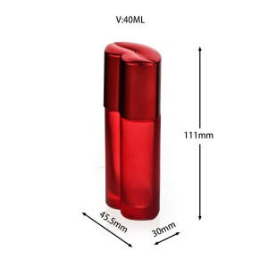 Colorful 40ml Heart-shaped empty refill spray travel glass perfume bottle
