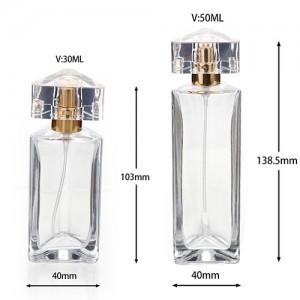 30ml 50ml Triangle Shaped Glass Perfume Bottles