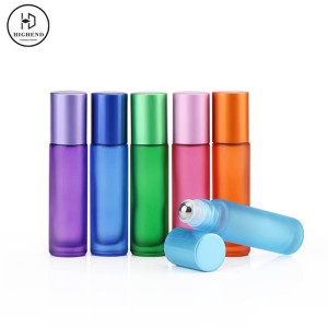 10ml Colorful Roll On Glass Bottle With Cap