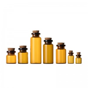 High Quality Cosmetic Tube Suppliers - Small Pharmaceutical Sample Amber Glass Cork Vial – Highend