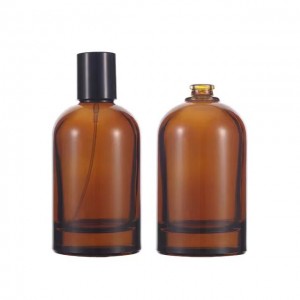 50ml Round Shape Amber Color Glass Spray Perfume Bottle