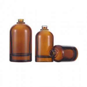 50ml Round Shape Amber Color Glass Spray Perfume Bottle