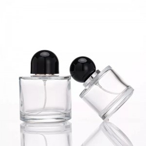 50ml transparent round spray glass perfume bottle