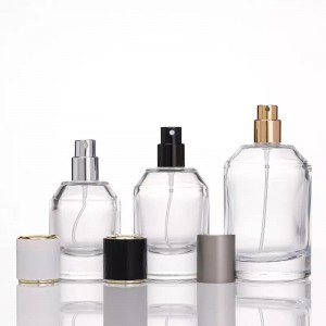Empty Cylinder Shape 30ml 50ml 100ml Glass Spray Bottles for Perfumes