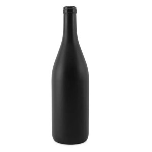 750ml Black Matte Coated Glass Red Wine Bottles
