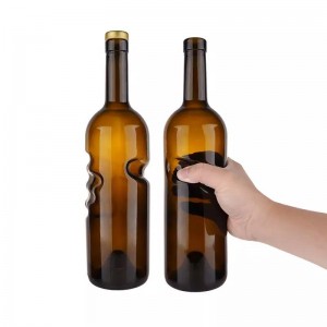 wholesale Customized Rum Design Bottles 750ml Wine Glass Bottle