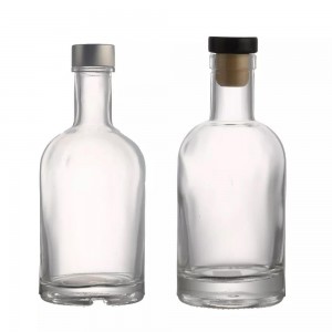 Gin Vodka Whiskey Liquor Empty Clear Black 75cl 750ml glass bottle