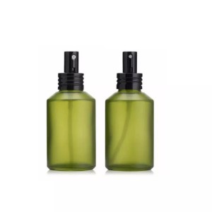 15ml 30ml 100ml 125ml 200ml green glass slant shoulder mist spray lotion bottle