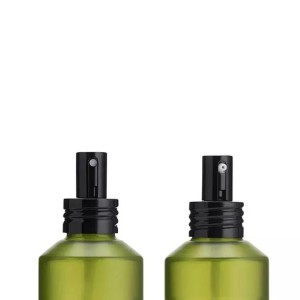 15ml 30ml 100ml 125ml 200ml green glass slant shoulder mist spray lotion bottle