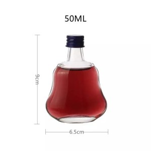 20ml 30ml 40ml 50ml 100ml beverage juice drinks liquor wine whiskey small mini sample glass bottle with lid