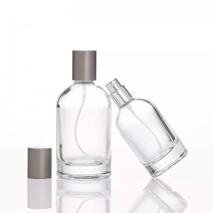 30ml 50ml 100ml Glass Perfume Bottle Clear Cylinder Round Shoulder Glass Spray Bottles For Perfume