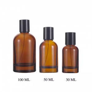Refillable brown color 30ml 50ml 100ml glass perfume spray bottle