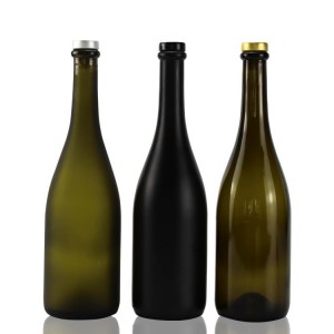 750ml Olive Oil Green Color Glass Champagne Wine Bottle