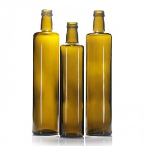 500ml Antique Green Glass Olive Oil Bottle Dorica Glass Bottle