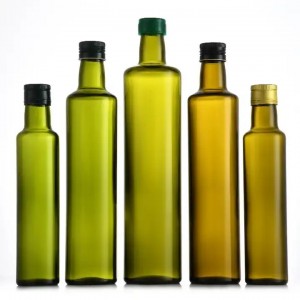 500ml Antique Green Glass Olive Oil Bottle Dorica Glass Bottle