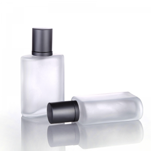 Custom Logo Empty Men Cologne Square Perfume Glass Bottle 30ml 50ml 100ml