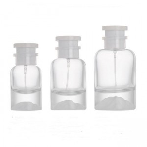 Wholesale round fine mist spray bottle transparent luxury perfume glass bottle 100ml