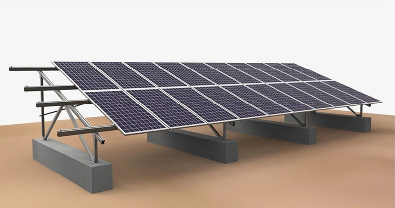 Konkretong pundasyon Solar Mounting System