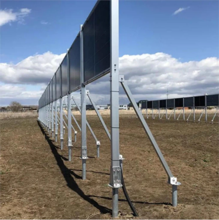 Вертикальная система крепления солнечных батарей