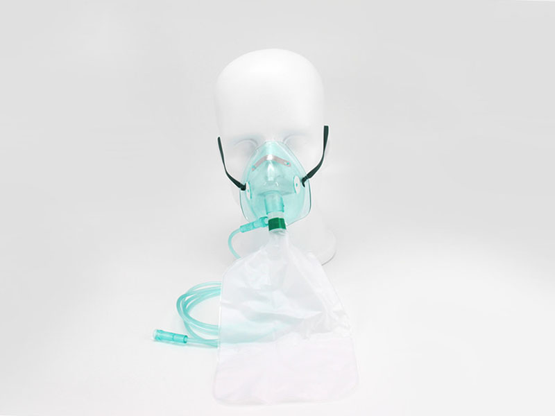Lekárska PVC kyslíková maska ​​bez spätného dýchania s rezervoárovým vakom
