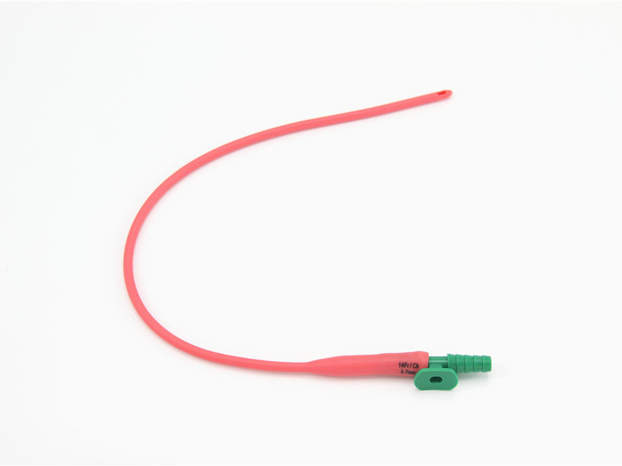 Medical Disposable Latex Rubber Suction Catheter With Thumb Vacuum Control Connector