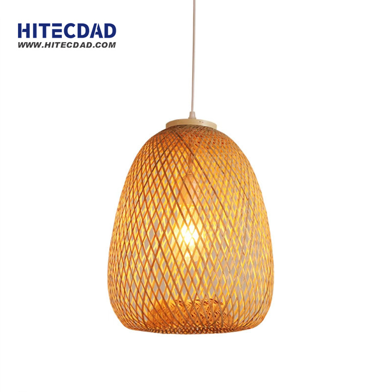Bamboo woven modern restaurant commercial rattan chandelier