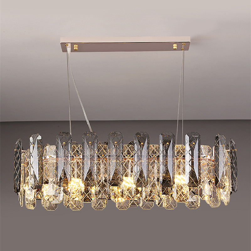 HITECDAD Modern Gold Crystal Chandeliers Luxury Pendant Lighting