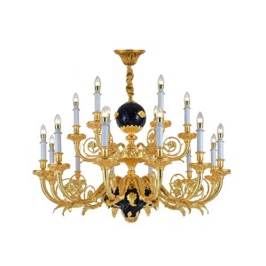 Original Factory Luxury Mirror Light - HITECDAD Neoclassicism Copper and Ceramic French Style Chandelier White E14 Blubs – Hitecdad