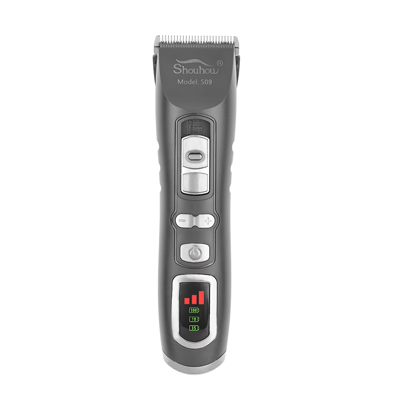 China Cheap price Barber Hair Clipper - SHOUHOU S09 Electric Hair Clipper Smart LED Display Titanium-plated Fixed Blade Ceramic Moving Head 2200mAh, Rechargeable, electric display Detachable, No S...