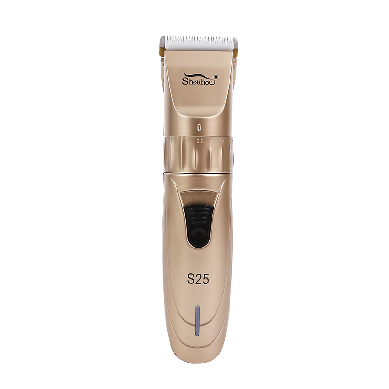 SHOUHOU S25 USB Interface Charging Hair Trimmer, titanium fixed blade + ceramic moving blade R‑shaped for Hair 1200mAh lithium battery 18650 type Professional hair clipper Featured Image