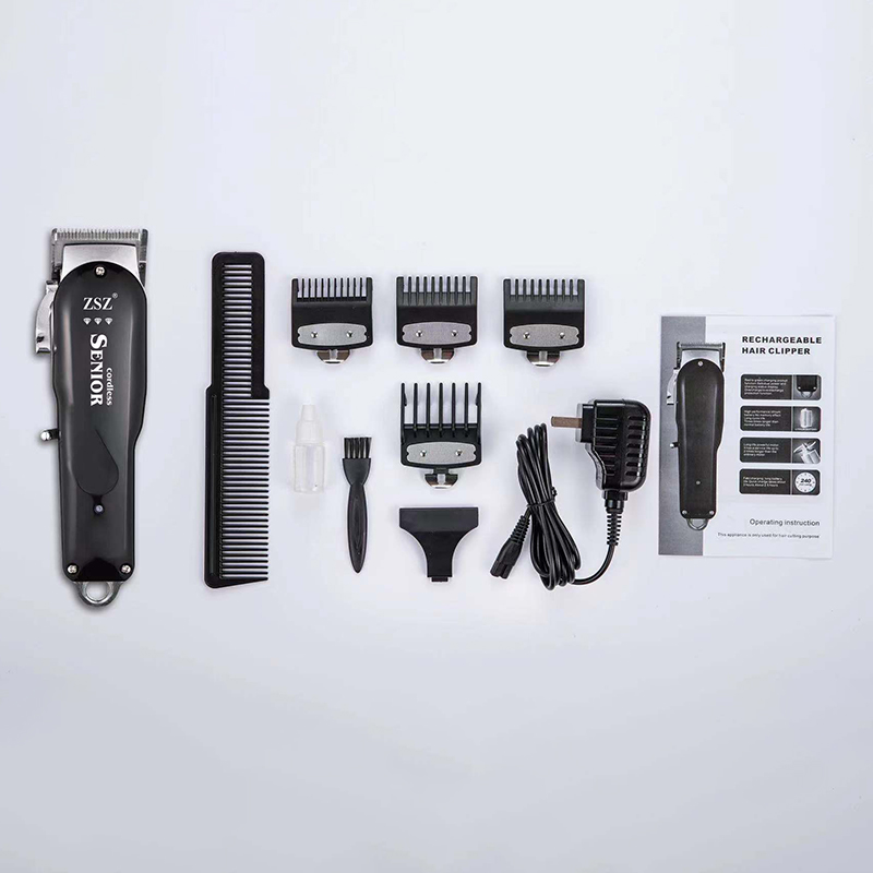 ZSZ model No F39 Electric Hair Clipper Pure aluminum metal housing technology Fast Charging Rechargeable 440c Stainless Steel Blade Four Limit Combs Hair Cutter Professional Hair Trimmer