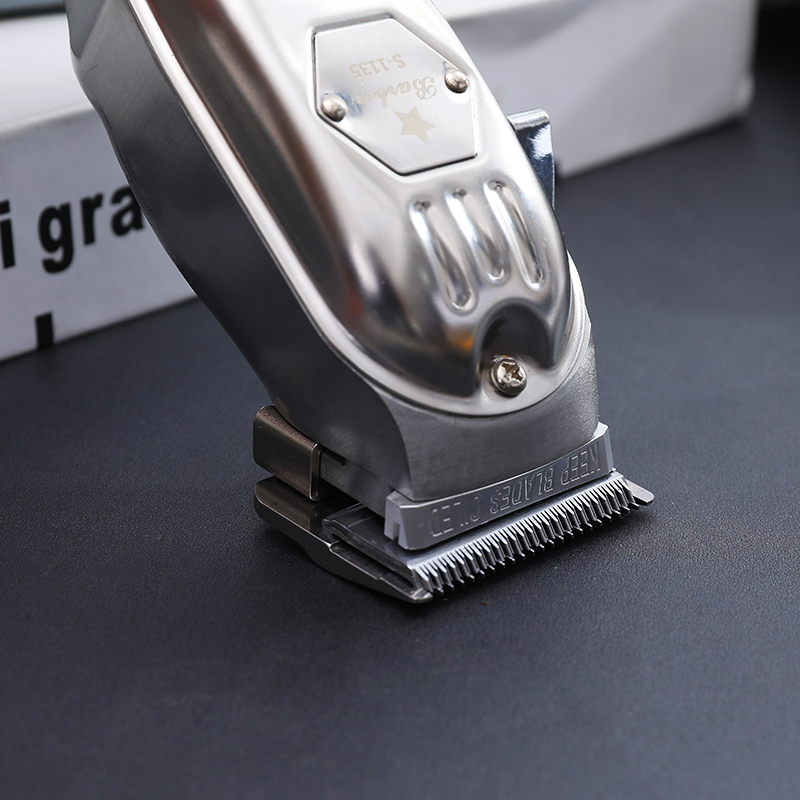 SHOUHOU 1135 440c Stainless Steel R-shaped Head Cutter Eight Limit Combs Hair Cutter Overcharge and Over-discharge Protection Full Metal Body Hair Clipper