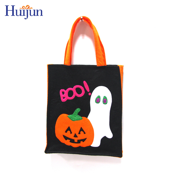 Hromadná oranžová a černá halloweenská nákupní taška